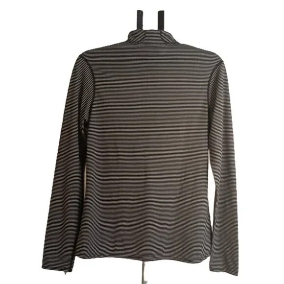 Patagonia Women’s Capilene 2 Top 1/2 Zip Black White Stripe Pullover Size XL - Picture 3 of 15